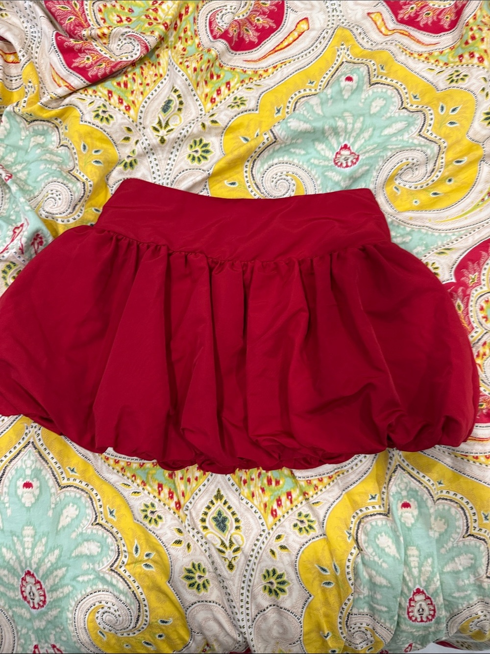 Cat & Jack Red Bubble Skater Mini Skirt